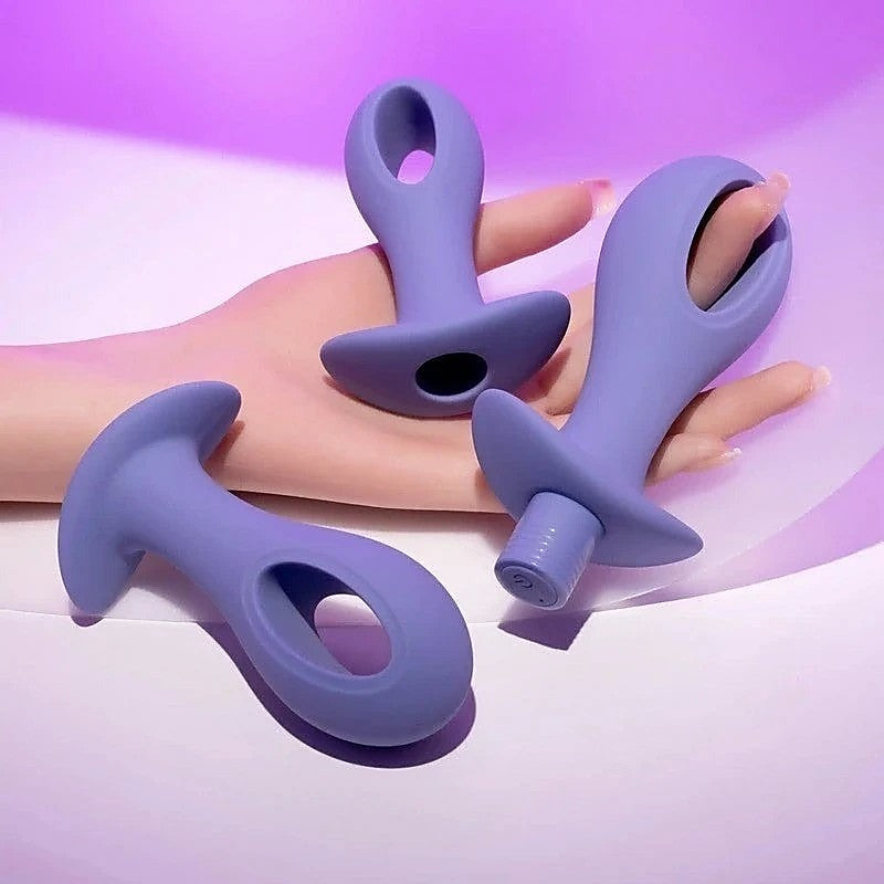 Evolved HOLE PUNCH Butt Plugs with Bullet Vibrator Hollow Center Design - Butt Plugs