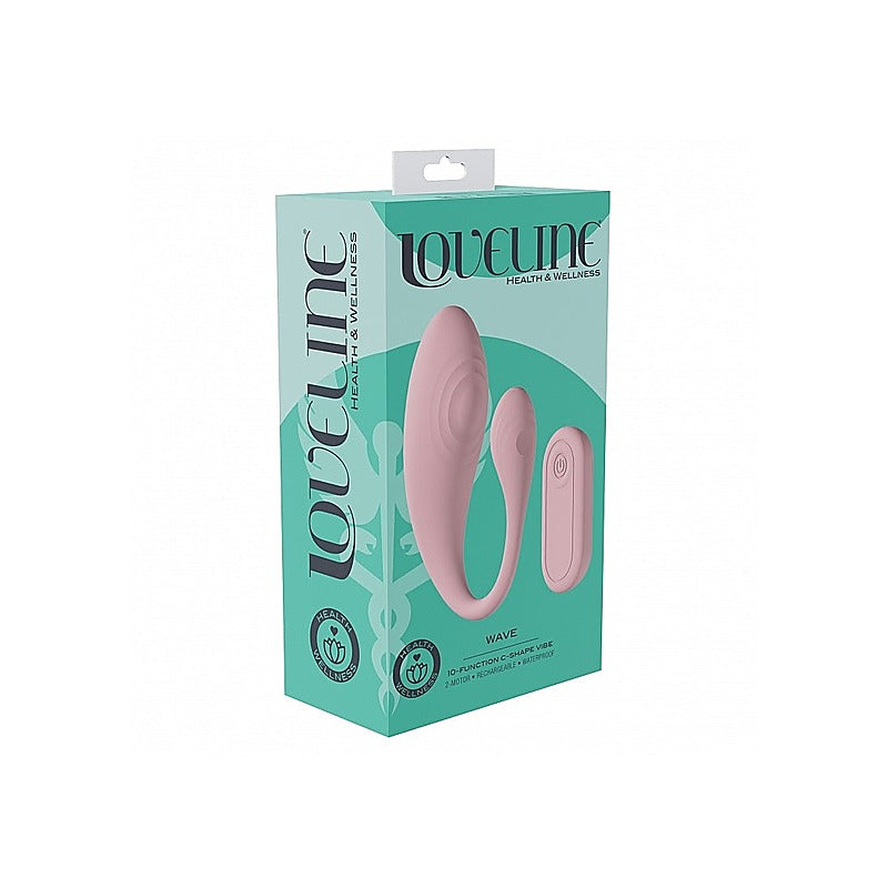 LOVELINE Wave C-Shaped Vibrator by Shots Toys - G-Spot Vibrators
