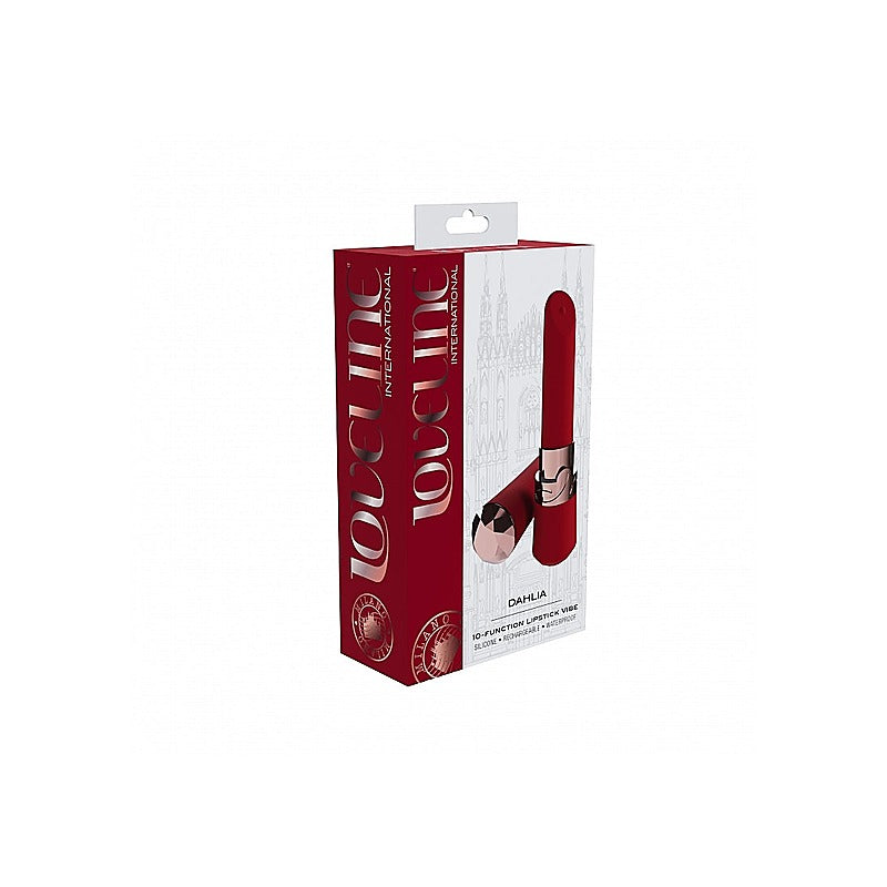 LOVELINE Dahlia Rechargeable Lipstick Vibrator by Shots Toys - Personal Massagers