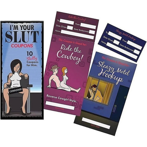 Premium I'm Your Slut Coupons by Kheper Games - Sex Games, Coupons and Tricks