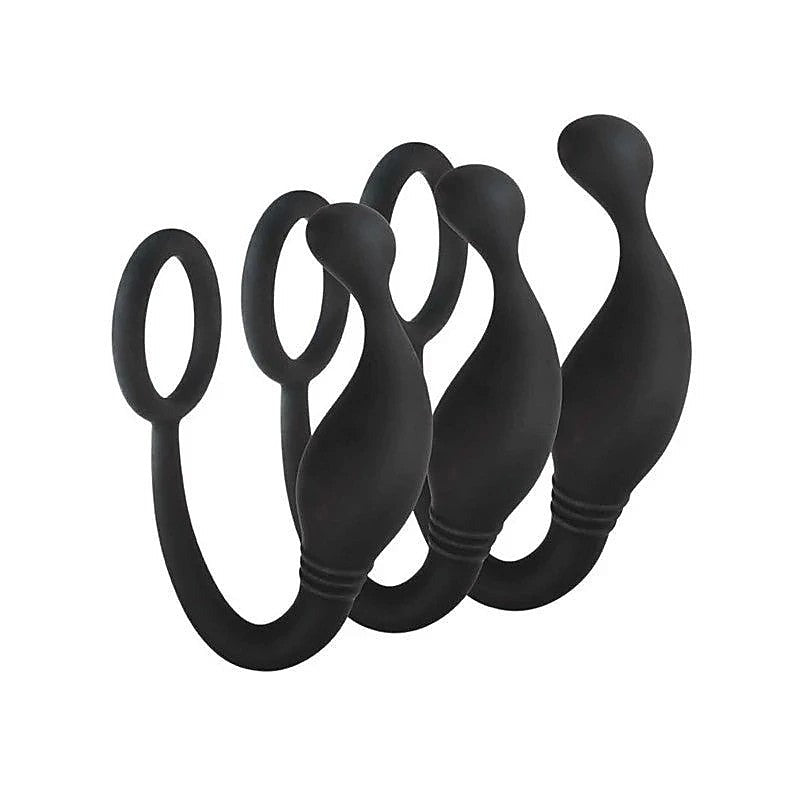 Excellent Power 3 Piece Prostate Plug with Love Ring - Prostate Toys