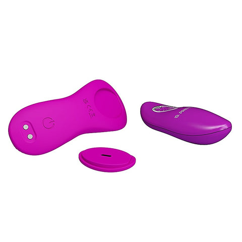 Pretty Love Rechargeable Romario Panty Vibrator Purple - Remote Control Vibrators