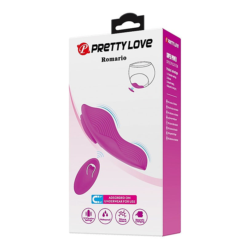 Pretty Love Rechargeable Romario Panty Vibrator Purple - Remote Control Vibrators