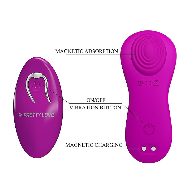 Pretty Love Rechargeable Zico Panty Vibrator Purple - Remote Control Vibrators