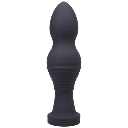 Tantus Piggy Anal Plug Black Premium Silicone with Curly Tail Design - Default Title - Butt Plugs