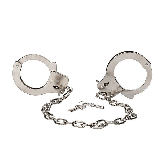 BDSM Play Chrome Hand Cuffs by California Exotics - Cuffs And Restraints