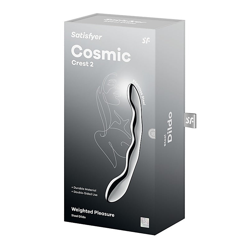 Cosmic Crest 2 Solid Metal Dildo by Satisfyer - Steel Sex Toys