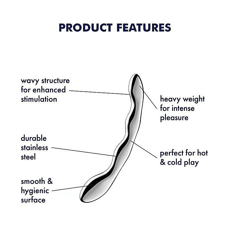 Cosmic Crest 2 Solid Metal Dildo by Satisfyer - Steel Sex Toys