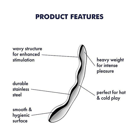 Cosmic Crest 2 Solid Metal Dildo by Satisfyer - Steel Sex Toys