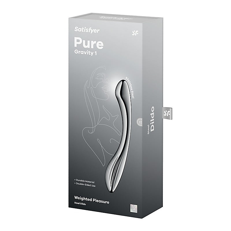 Pure Gravity 1 High Grade Metal Dildo by Satisfyer - Steel Sex Toys