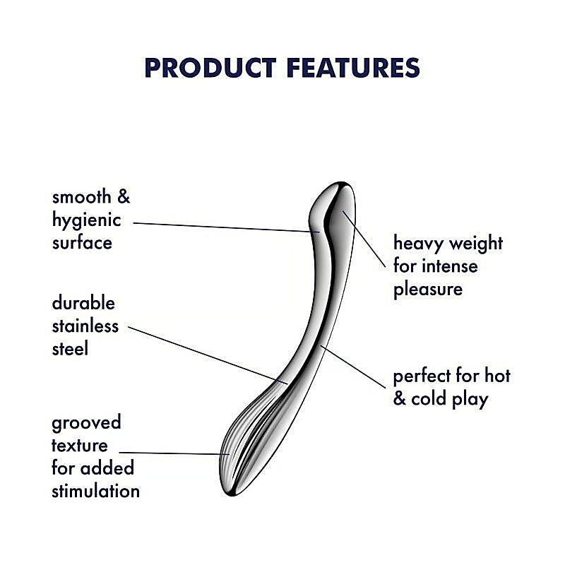 Pure Gravity 1 High Grade Metal Dildo by Satisfyer - Steel Sex Toys