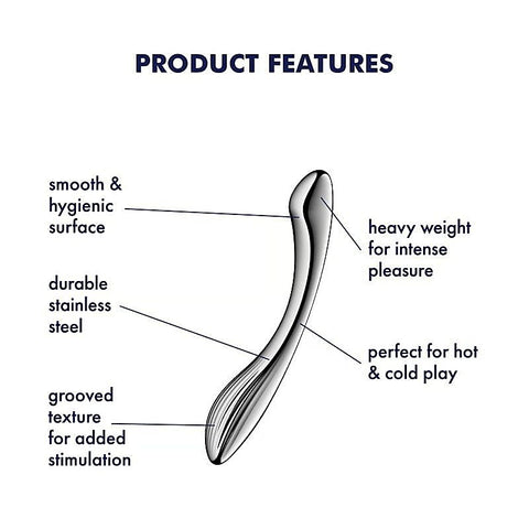 Pure Gravity 1 High Grade Metal Dildo by Satisfyer - Steel Sex Toys