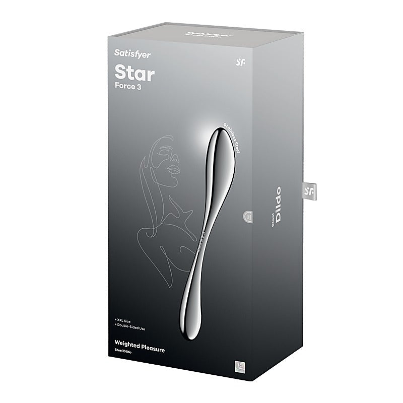 Star Force 3 Heavy Weighted Metal Dildo by Satisfyer - Steel Sex Toys