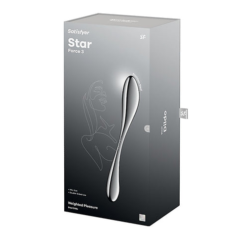 Star Force 3 Heavy Weighted Metal Dildo by Satisfyer - Steel Sex Toys