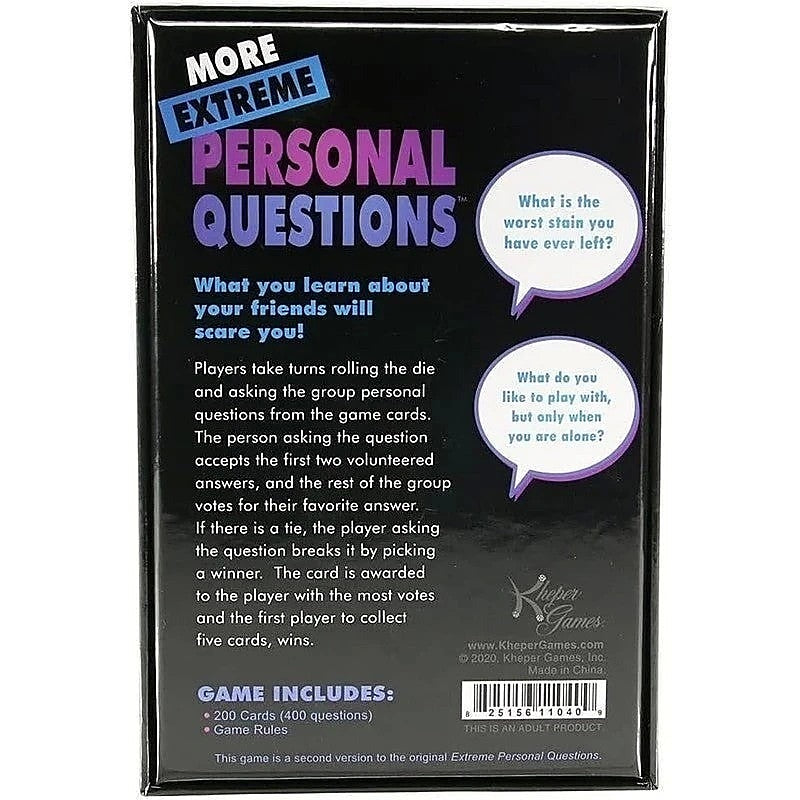 More Extreme Personal Questions Game by Kheper Games - Sex Games, Coupons and Tricks