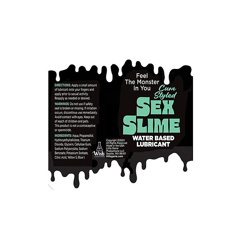 Sex Slime Cum Style Creature Lubricant Green by Little Genie - Water Based Lubes