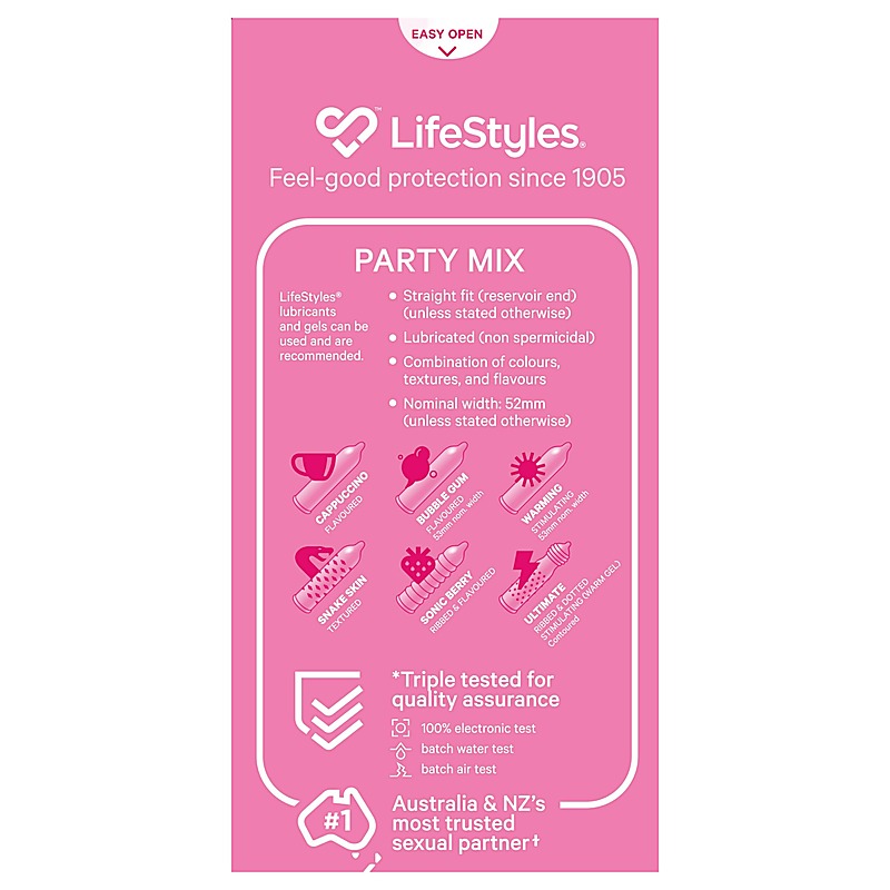 LifeStyles Healthcare Party Mix 20pk Condoms - Condoms