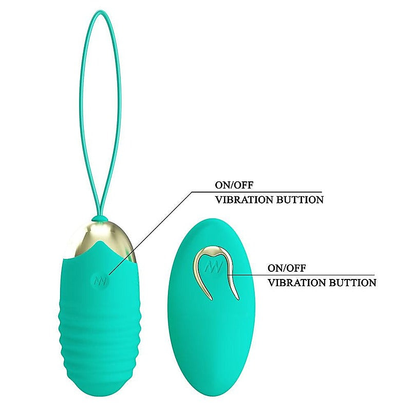 Party Up IAN Vibrating Egg with Wireless Remote 12 Functions - Love Eggs and Kegel Exercisers