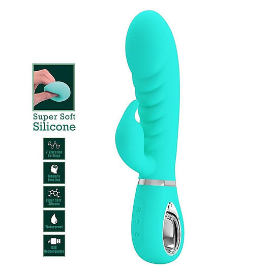 EDWARD USB Rechargeable Rabbit Vibrator by Party Up - Rabbit Vibrators