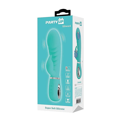 Party Up EDWARD USB Rechargeable Rabbit Vibrator Dual Stimulation - Rabbit Vibrators