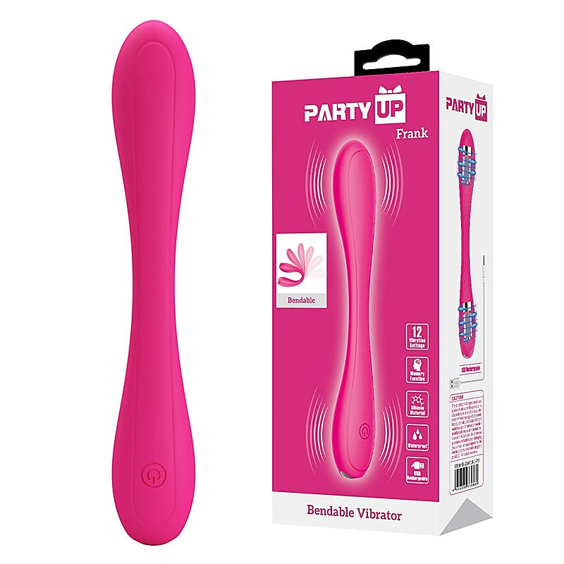 Party Up FRANK Bendable G Spot Vibrators with Dual Stimulation Technology - G-Spot Vibrators