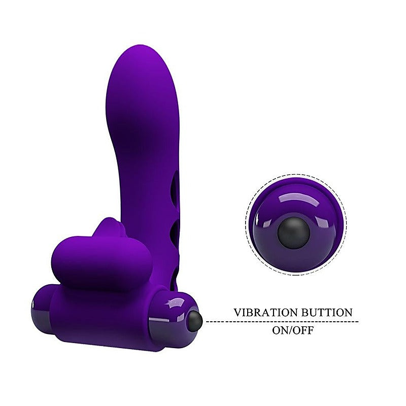 Party Up MIKE Vibrating Adult Finger Massager with 10 Vibration Modes - Finger and Tongue Vibrators