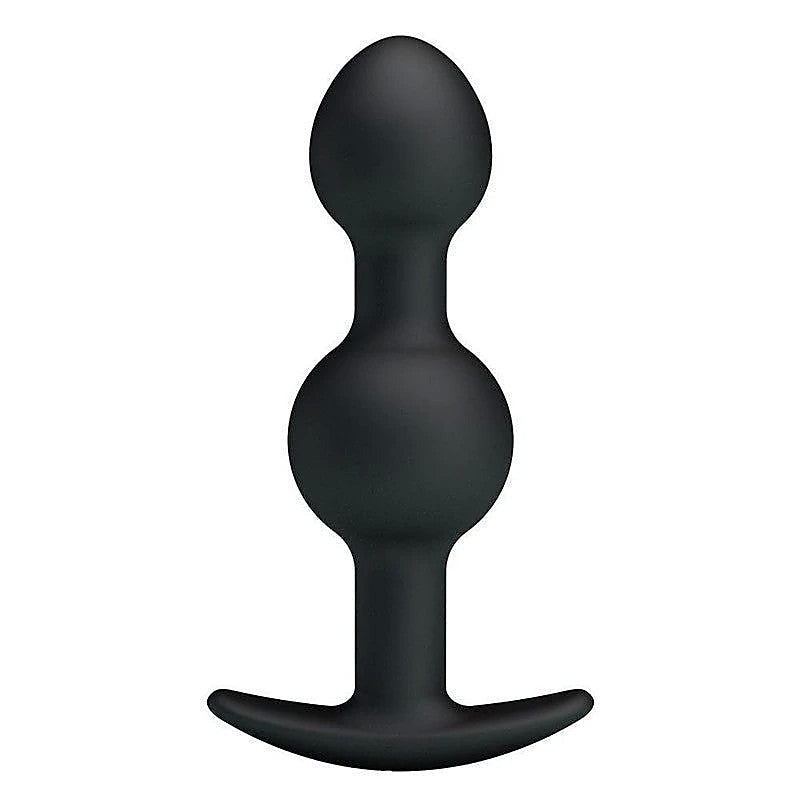 Party Up JAMES Beaded Silicone Butt Plug with Internal Shaking Weight - Butt Plugs