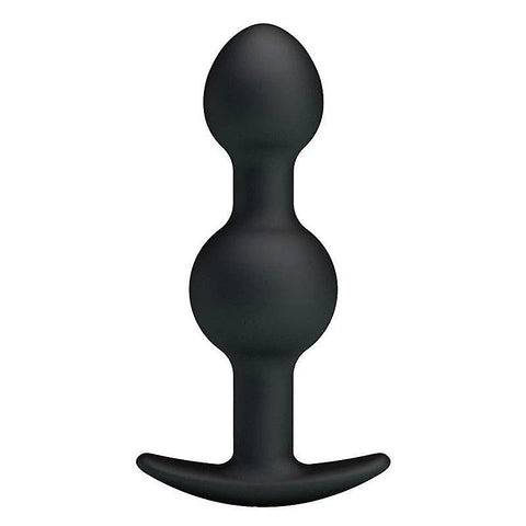 Party Up JAMES Beaded Silicone Butt Plug with Internal Shaking Weight - Butt Plugs
