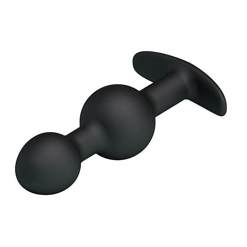 Party Up JAMES Beaded Silicone Butt Plug with Internal Shaking Weight - Butt Plugs