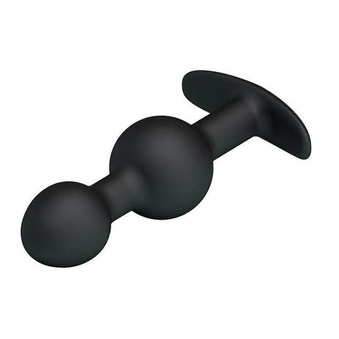 Party Up JAMES Beaded Silicone Butt Plug with Internal Shaking Weight - Butt Plugs