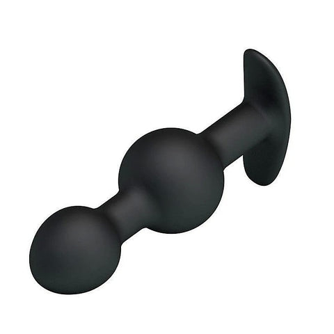 Party Up JAMES Beaded Silicone Butt Plug with Internal Shaking Weight - Butt Plugs