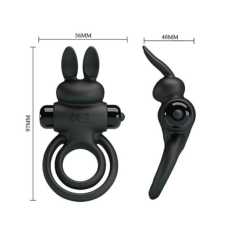 Party Up LAWRENCE Vibrating Cock & Balls Ring with 10 Vibration Patterns - Vibrating Cock Rings