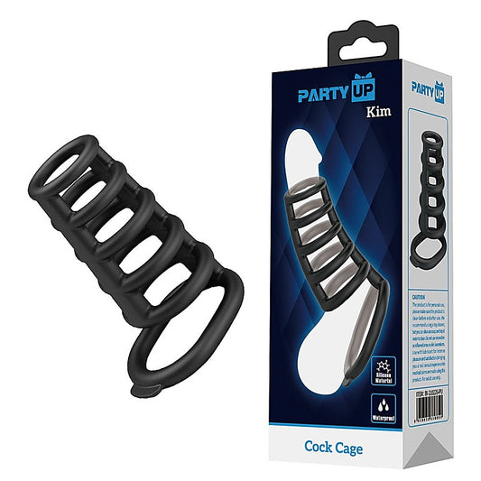 KIM Men's Stretchy Cock Ring Cage by Party Up - Stretchy Cock Rings
