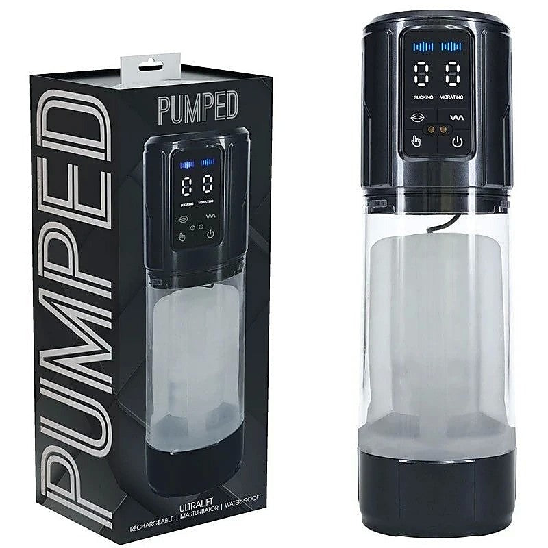 PUMPED UltraLift Rechargeable Auto Masturbator by Shots Toys - Masturbators and Strokers