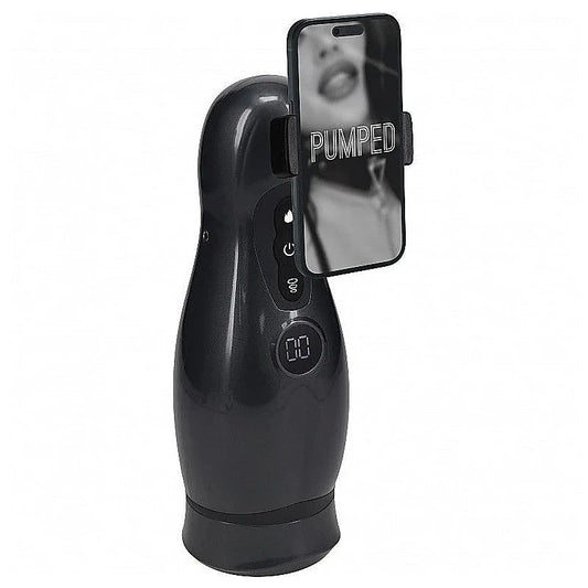 PUMPED Virtuo Vibrating Auto Masturbator by Shots Toys - Masturbators and Strokers
