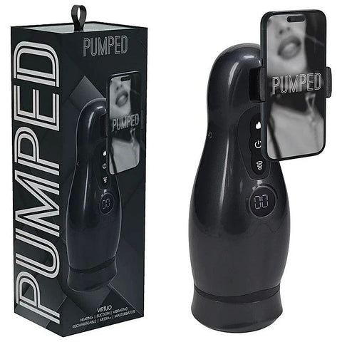 PUMPED Virtuo Vibrating Auto Masturbator by Shots Toys - Masturbators and Strokers