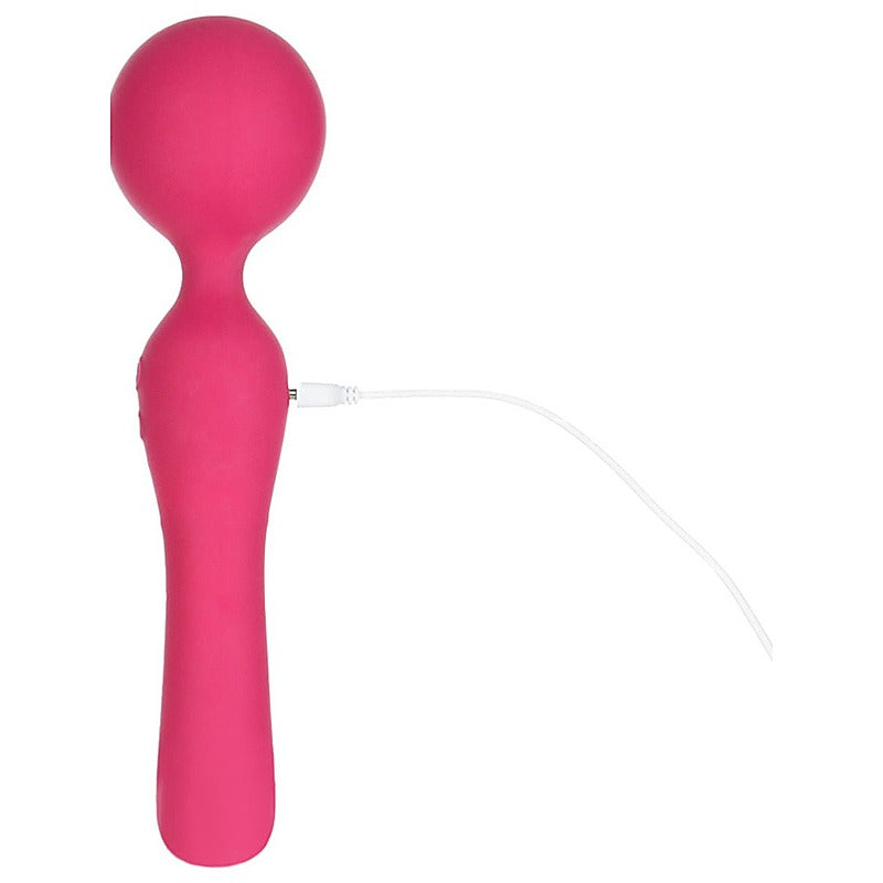 BMS Factory Swan Sceptre Dual Use Vibrating Body Wand Massager with Flexible Neck - Body Wands