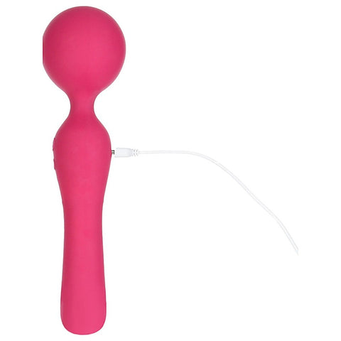 BMS Factory Swan Sceptre Dual Use Vibrating Body Wand Massager with Flexible Neck - Body Wands