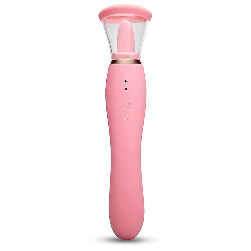 Le Wand Lick Double Ended Vibrator with Licking Tongue Oral Stimulation - G-Spot Vibrators