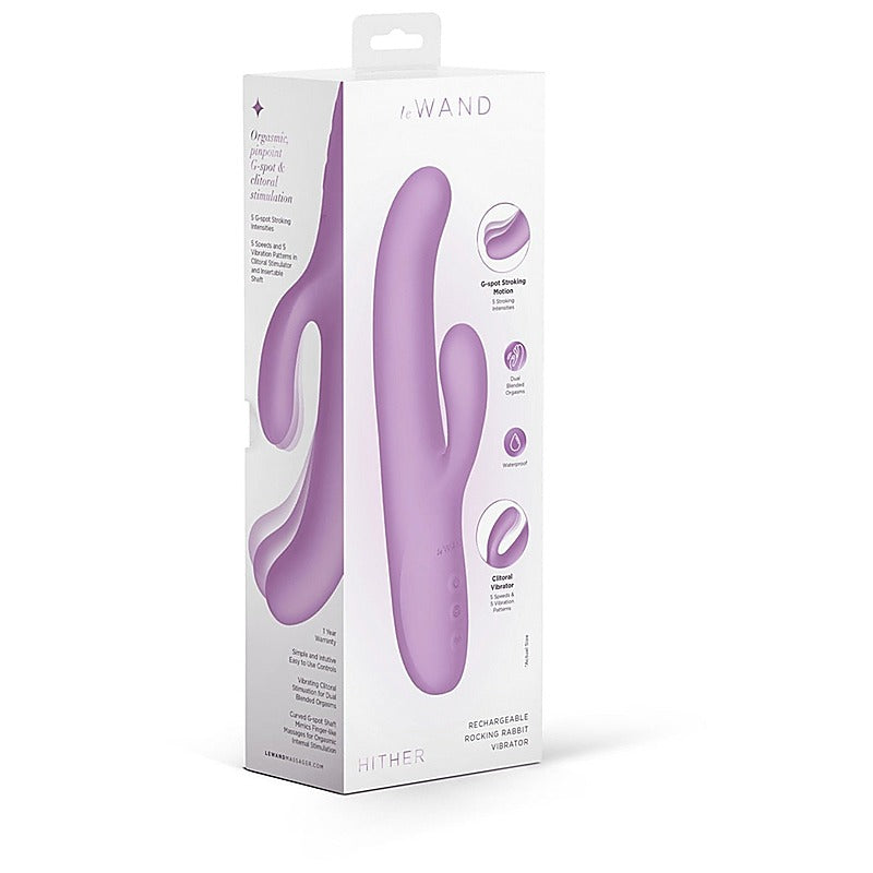 Le Wand Hither Rechargeable Rocking Rabbit Vibrator with Come Hither Motion - Rabbit Vibrators