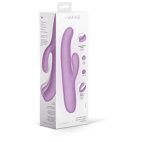 Le Wand Hither Rechargeable Rocking Rabbit Vibrator with Come Hither Motion - Rabbit Vibrators