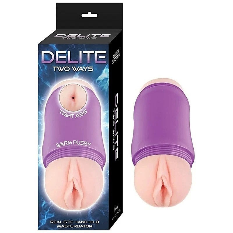Delite Two Ways Vagina and Ass Stroker by Nasstoys - Masturbators and Strokers