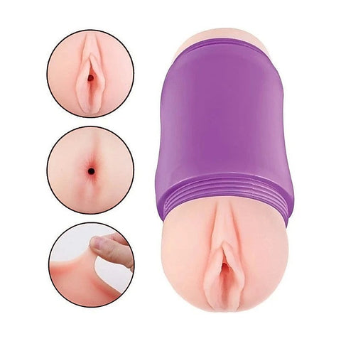 Delite Two Ways Vagina and Ass Stroker by Nasstoys - Masturbators and Strokers