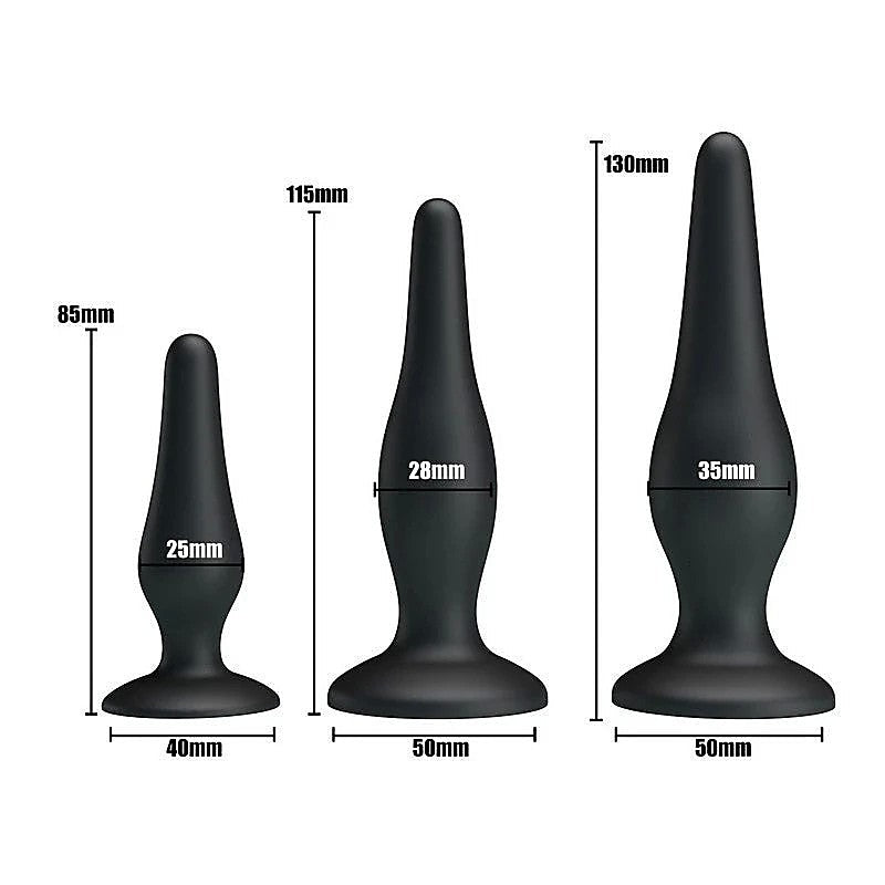 Pretty Love Beginners Mini Silicone Anal Plug Kit - Butt Plugs