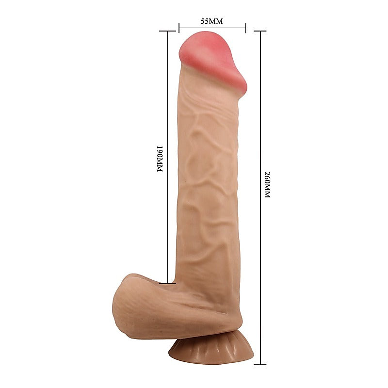 Mendel 10.2 Inches Suction Base Bendable Dong by Baile - Realistic Dildos