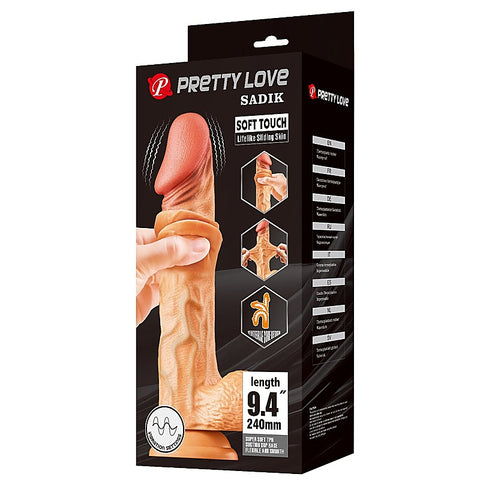 Pretty Love Sadik 9.4 Inches Realistic Vibrating Dong - Vibrating Dildos