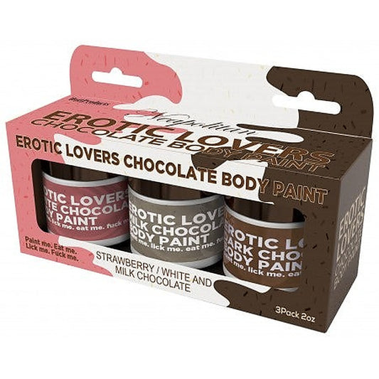 Chocolate Lovers Neapolitan Body Paints by Hott Products - Party Gifts and Novelties