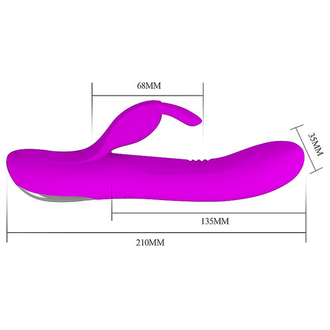 Baile Pretty Love Dylan USB Rechargeable Silicone Rabbit Vibrator - Rabbit Vibrators