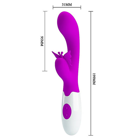Pretty Love Butterfly Kiss 30 Functions Rabbit Vibrator - Rabbit Vibrators