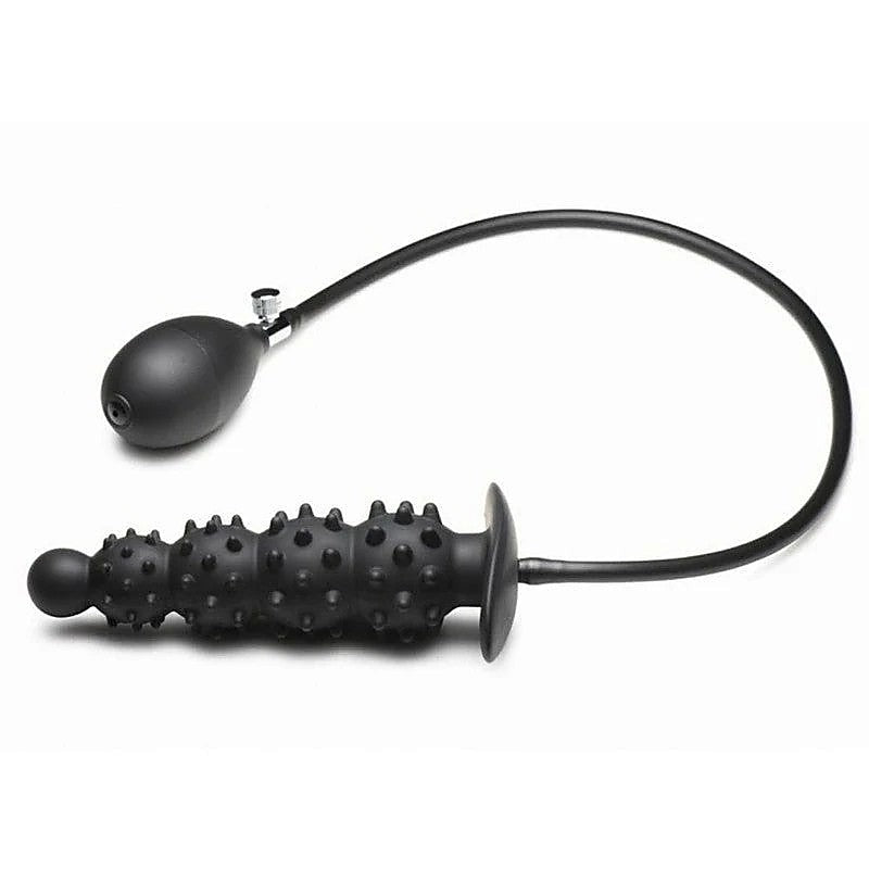 Ribbed Textured Inflatable Anal Plug by BDStyle - Butt Plugs